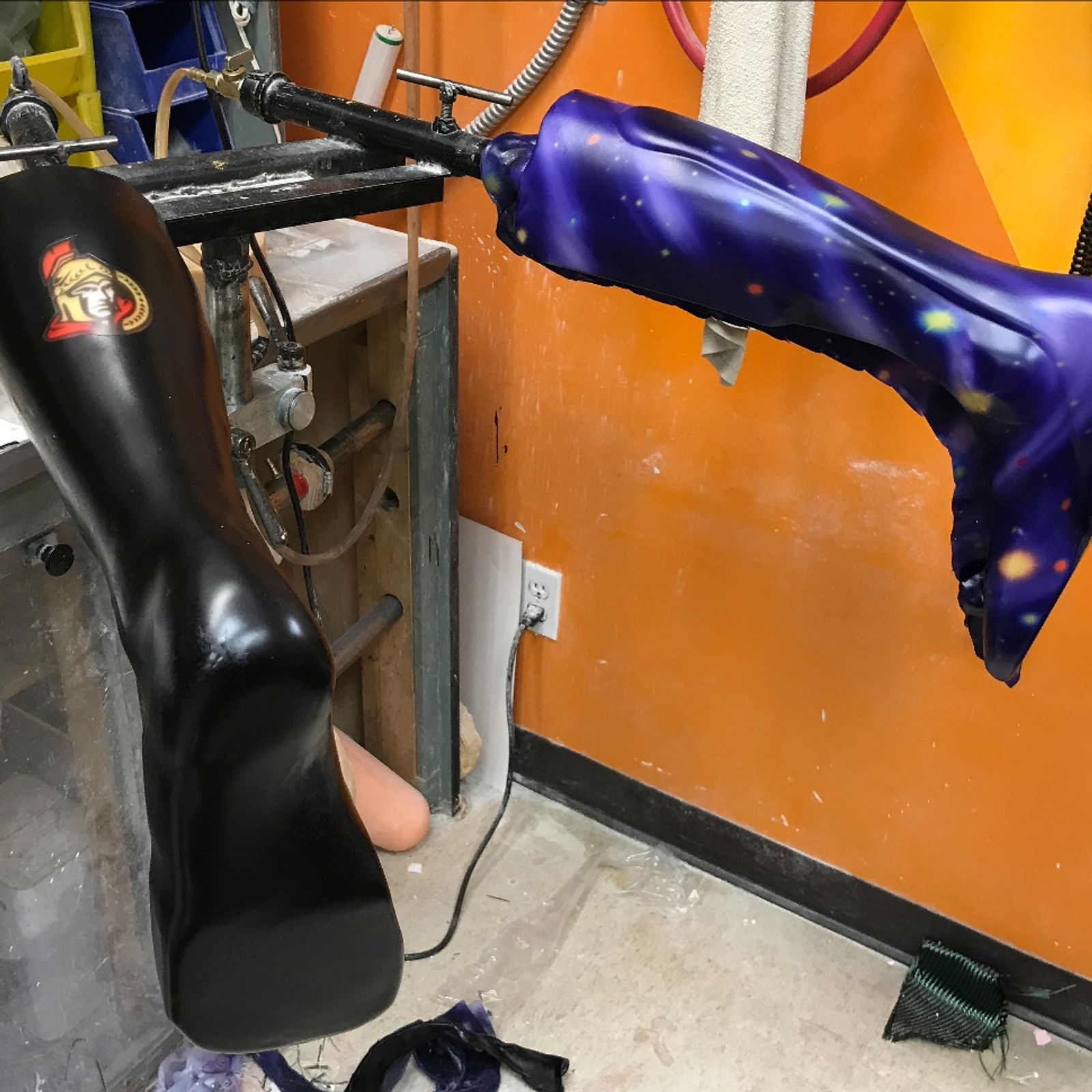 AFOs after molding, ready for fabrication