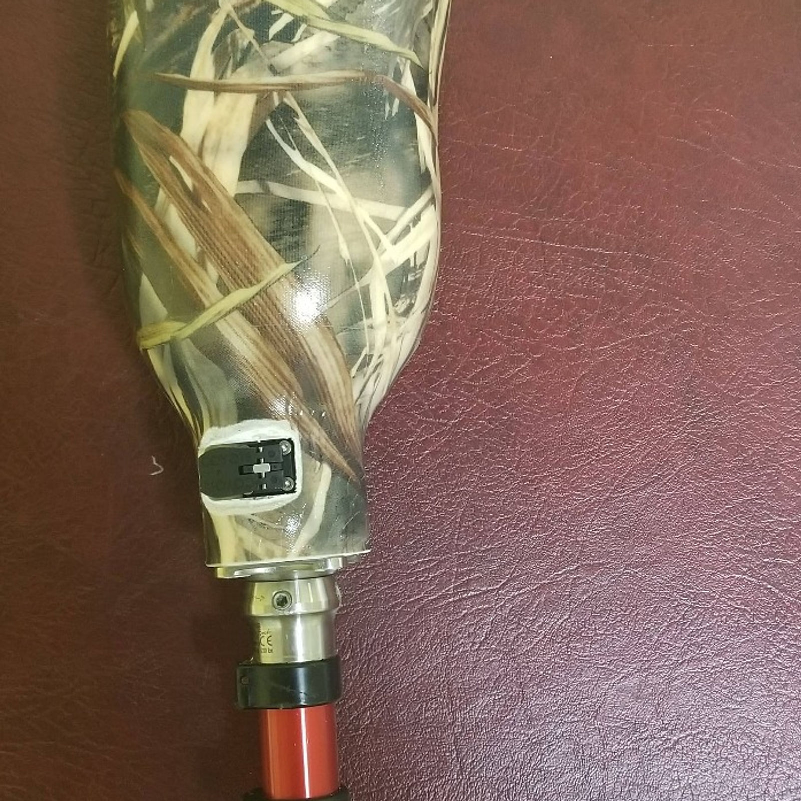 Camouflage pattern transtibial prosthesis