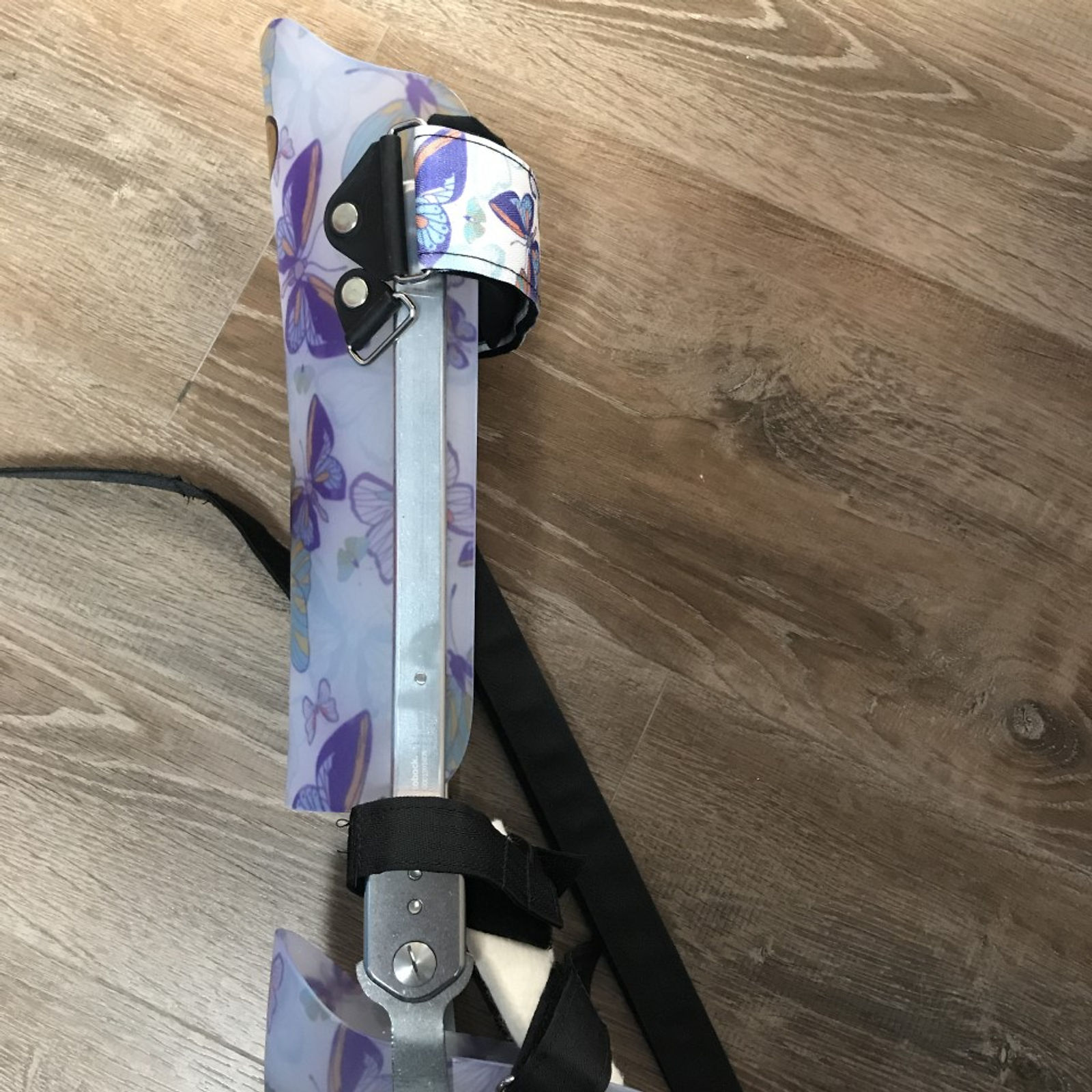 Hinged AFO with dorsiflexion straps and New Butterfly pattern