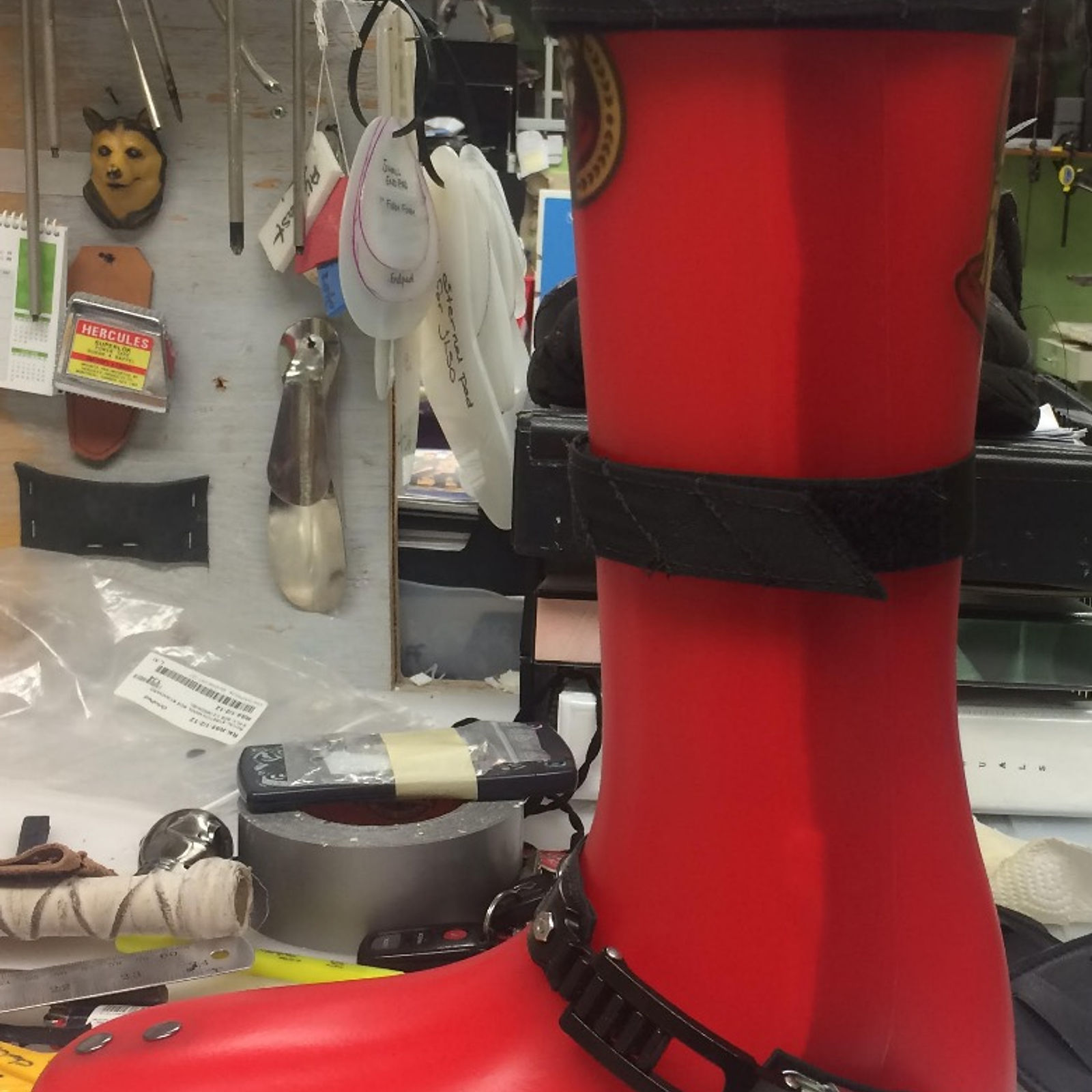 CROW (Charcot Restraint Orthosis Walker) with ski buckle closure and Ottawa Senators logo (side view)