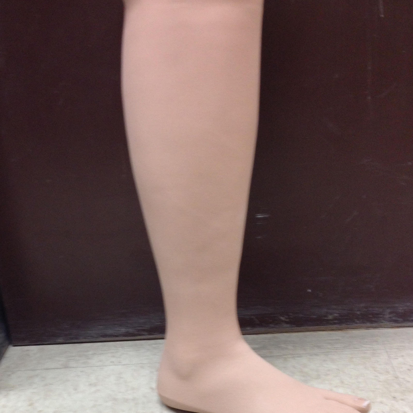 Transtibial prosthesis with cosmetic finish and silicone cover